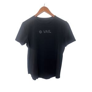 Lululemon VAIL Women’s T-shirt Crew Neck Short Sleeve SZ 6 8 Black